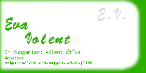 eva volent business card